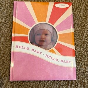 Hello Baby Pink and Orange Baby memory book